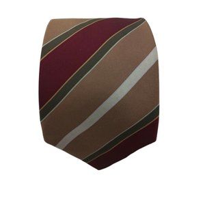 TREND CORNELIANI Brown Striped Silk Tie ITALY 62"/ 3.7" EC